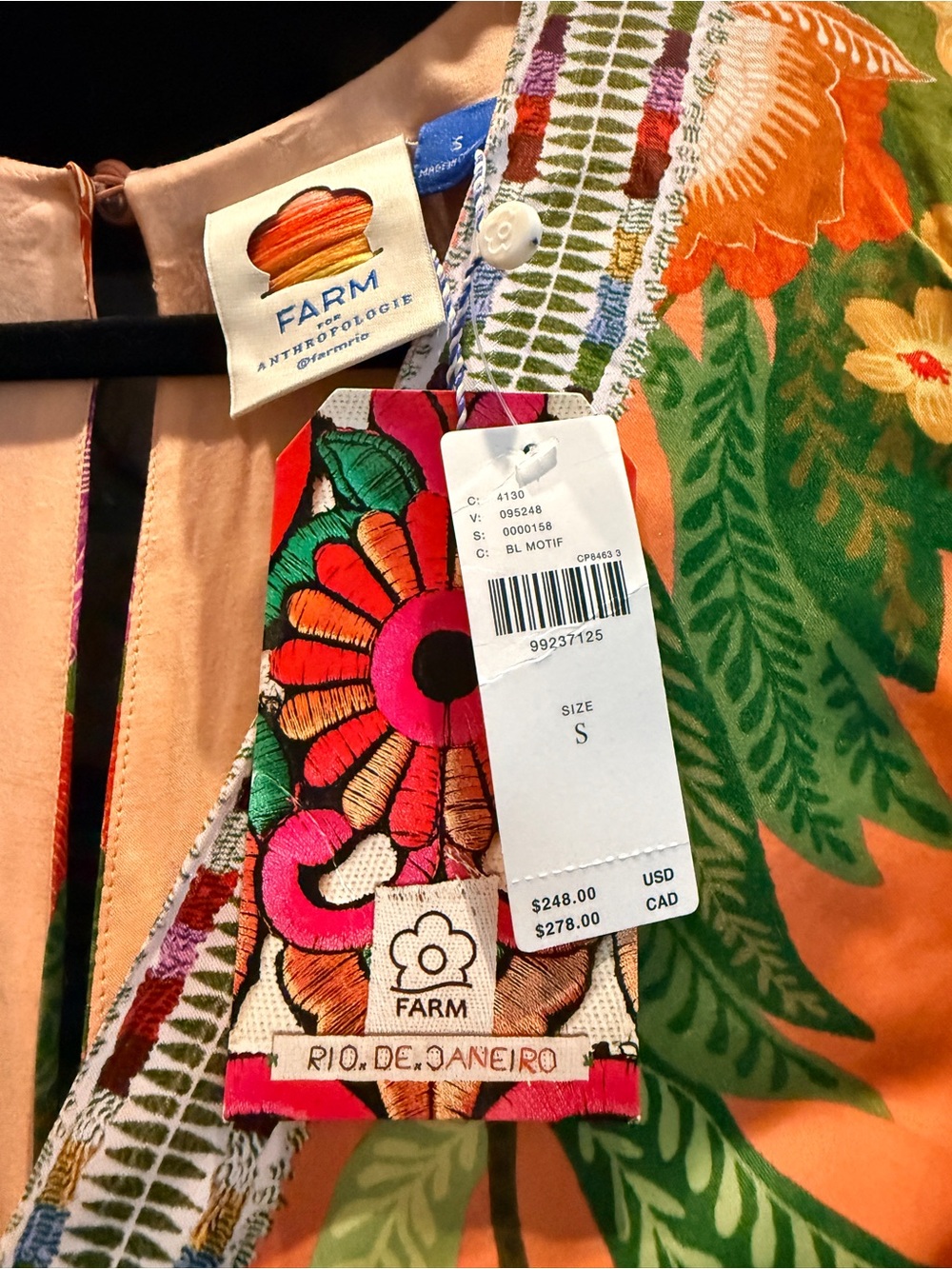FARM Rio Patchwork Floral Maxi Dress in Blue, Coral, Lavender, Green - Picture 6 of 10